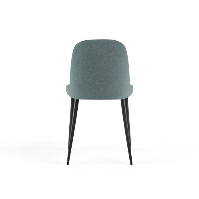 Corvina, Set di 4 sedie in tessuto Acquamarina (55cm X 46cm H. 85cm) | Duzzle