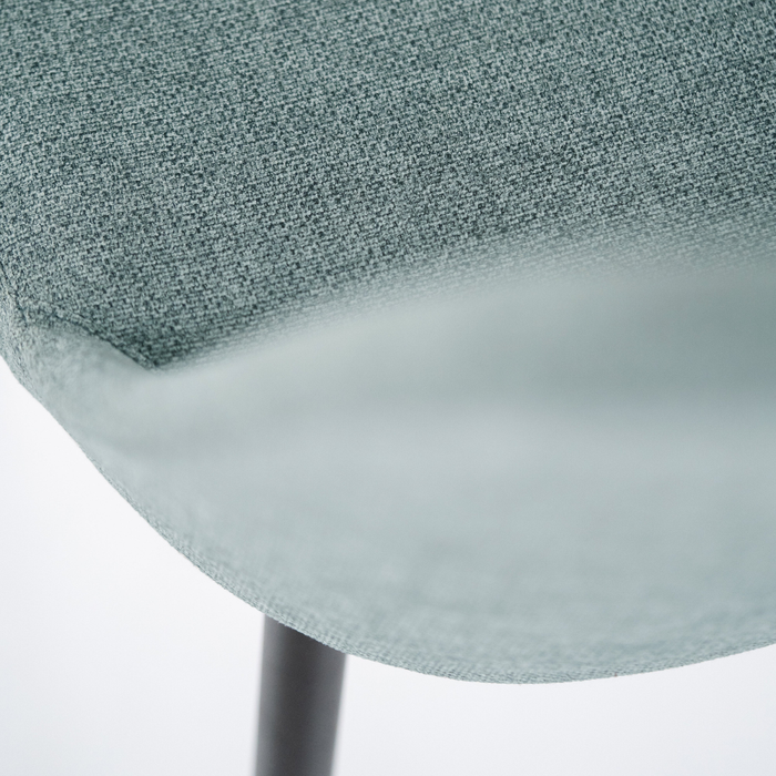 Corvina, Set di 4 sedie in tessuto Acquamarina (55cm X 46cm H. 85cm) | Duzzle