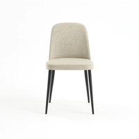 Corvina, Set di 4 sedie in tessuto Beige (55cm X 46cm H. 85cm) | Duzzle