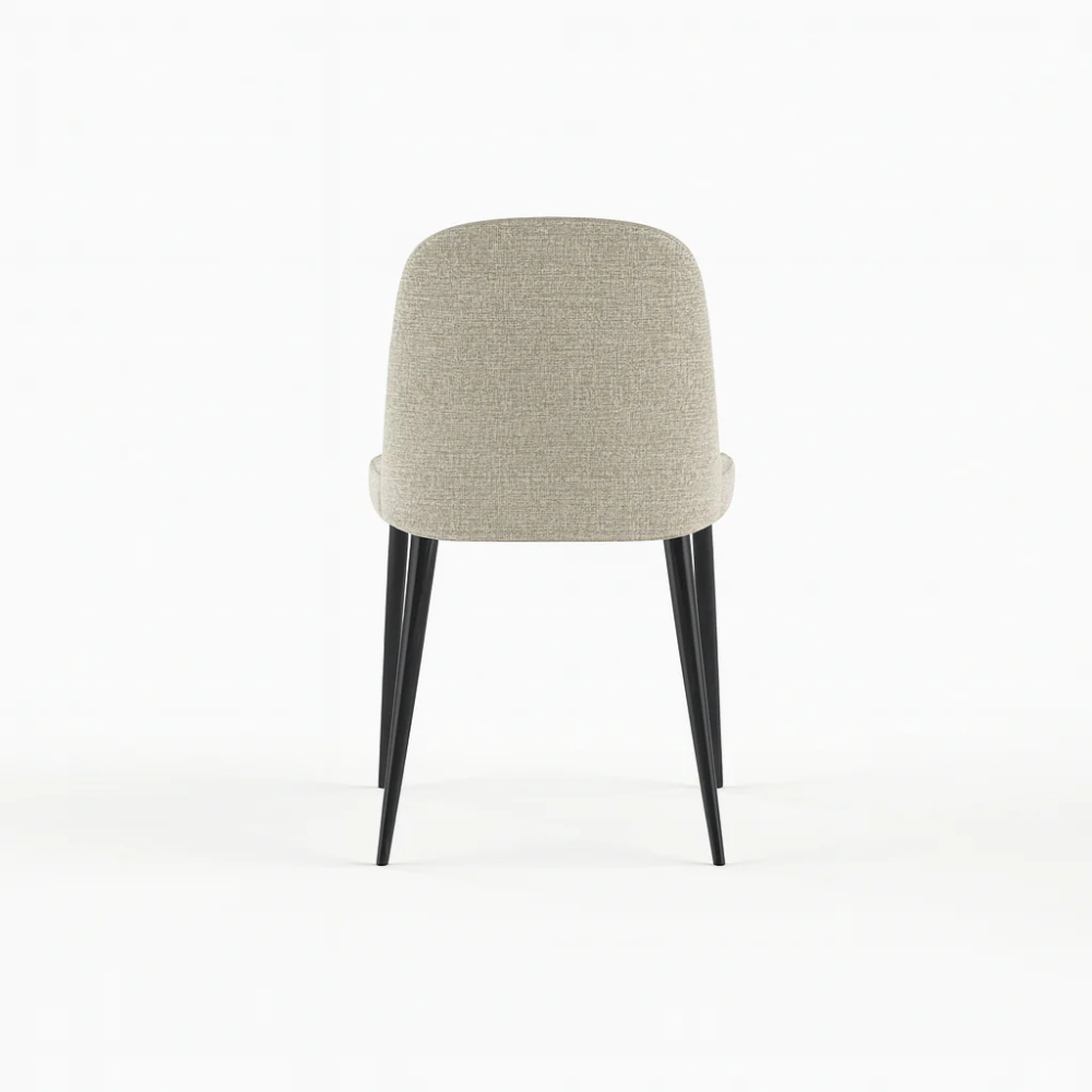 Corvina, Set di 4 sedie in tessuto Beige (55cm X 46cm H. 85cm) | Duzzle