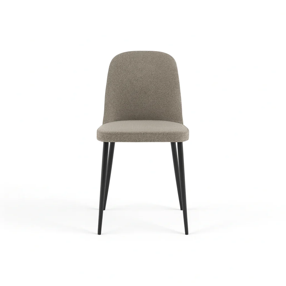 Corvina, Set di 4 sedie in tessuto Grigio chiaro (55cm X 46cm H. 85cm) | Duzzle