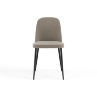 Corvina, Set di 4 sedie in tessuto Grigio chiaro (55cm X 46cm H. 85cm) | Duzzle