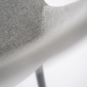 Corvina, Set di 4 sedie in tessuto Grigio chiaro (55cm X 46cm H. 85cm) | Duzzle