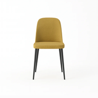 Corvina, Set di 4 sedie in tessuto Giallo (55cm X 46cm H. 85cm) | Duzzle