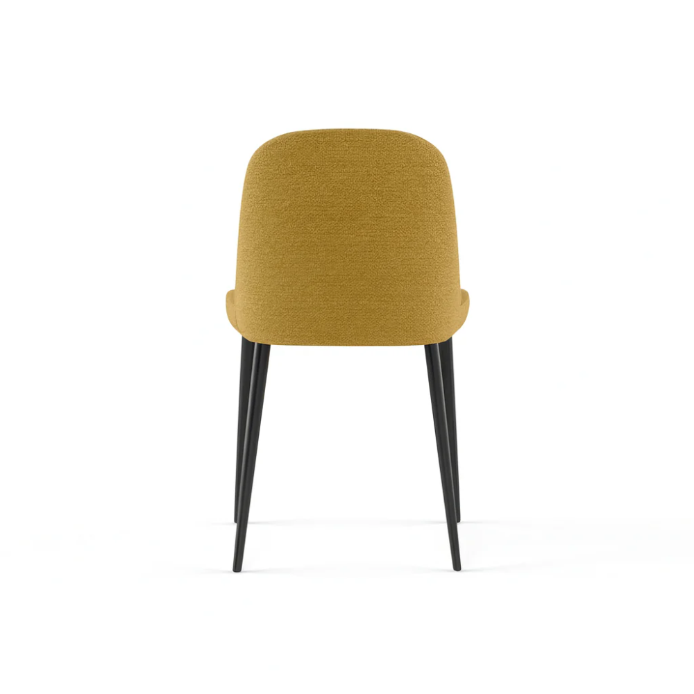 Corvina, Set di 4 sedie in tessuto Giallo (55cm X 46cm H. 85cm) | Duzzle