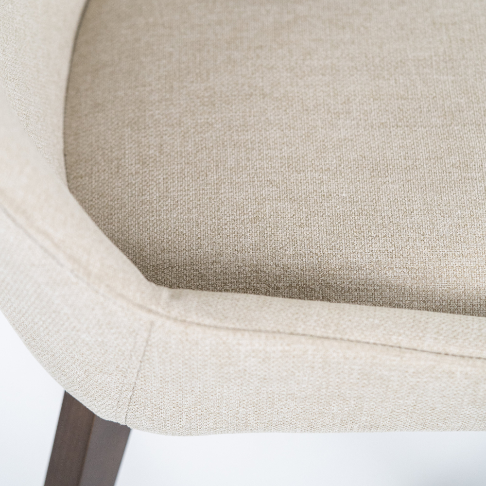 Erythea, Set di 4 sedie in tessuto Beige (62cm X 49.5cm H. 87cm) | Duzzle