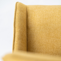 Erythea, Set di 4 sedie in tessuto Giallo (62cm X 49.5cm H. 87cm) | Duzzle