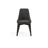 Erythea, Set di 4 sedie in tessuto Grigio scuro (62cm X 49.5cm H. 87cm) | Duzzle