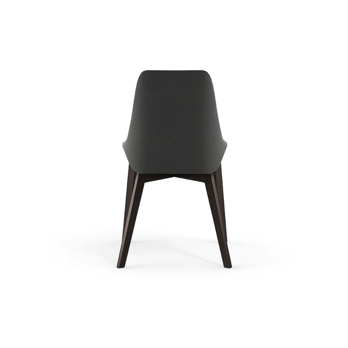 Erythea, Set di 4 sedie in tessuto Grigio scuro (62cm X 49.5cm H. 87cm) | Duzzle