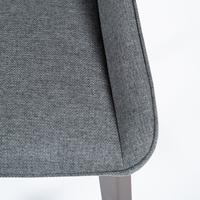Erythea, Set di 4 sedie in tessuto Grigio scuro (62cm X 49.5cm H. 87cm) | Duzzle