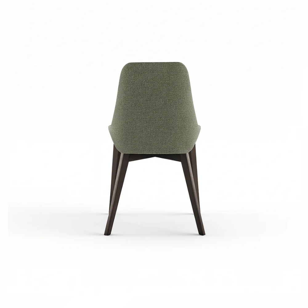 Erythea, Set di 4 sedie in tessuto Verde scuro (62cm X 49.5cm H. 87cm) | Duzzle