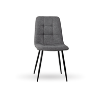 Mary, Set di 4 sedie in tessuto Grigio chiaro (55cm X 44cm H. 81cm) | Duzzle