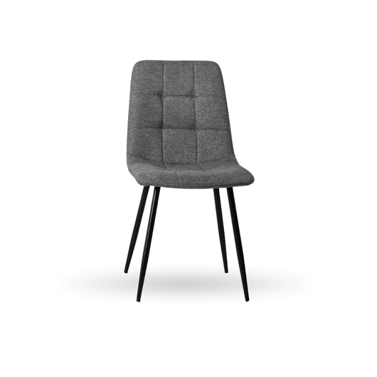 Mary, Set di 4 sedie in tessuto Grigio chiaro (55cm X 44cm H. 81cm) | Duzzle