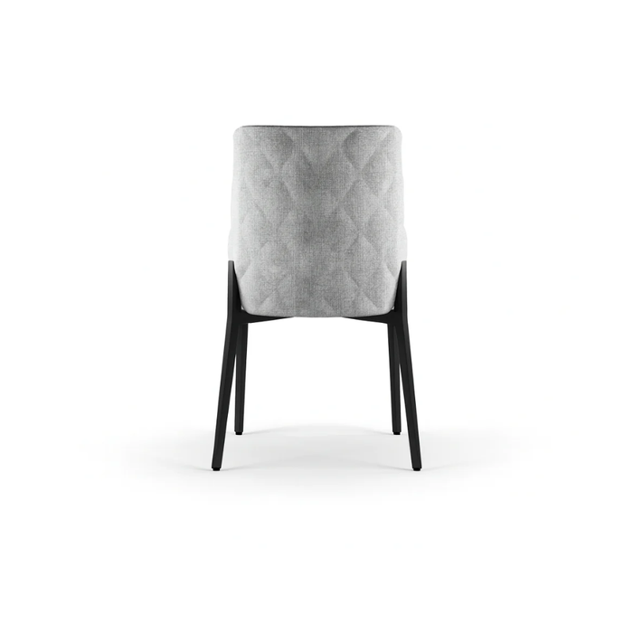 Charm, Set di 4 sedie in tessuto Grigio Chiaro (48cm X 58.5cm H. 89cm) | Duzzle