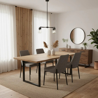 Charm, Set di 4 sedie in tessuto Grigio Scuro (48cm X 58.5cm H. 89cm) | Duzzle