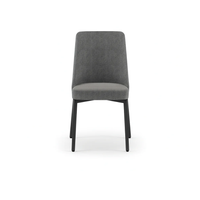 Charm, Set di 4 sedie in tessuto Grigio Scuro (48cm X 58.5cm H. 89cm) | Duzzle