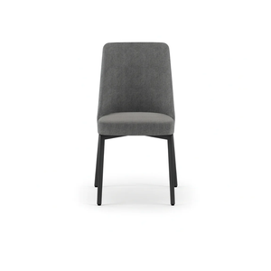 Charm, Set di 4 sedie in tessuto Grigio Scuro (48cm X 58.5cm H. 89cm) | Duzzle