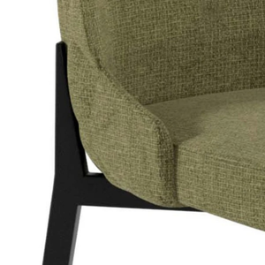 Charm, Set di 4 sedie in tessuto Verde (48cm X 58.5cm H. 89cm) | Duzzle