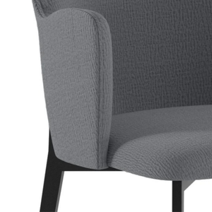 Flow, Set di 4 sedie in tessuto easy-clean Grigio Chiaro (53.5cm X 62.5cm H. 80cm) | Duzzle