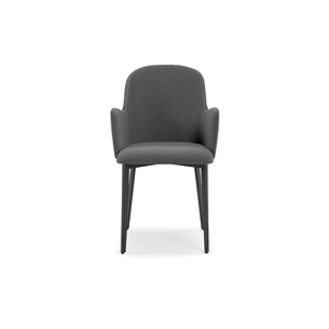 Flow, Set di 4 sedie in tessuto easy-clean Grigio Scuro (53.5cm X 62.5cm H. 80cm) | Duzzle