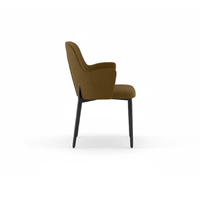 Flow, Set di 4 sedie in tessuto easy-clean Marrone (53.5cm X 62.5cm H. 80cm) | Duzzle