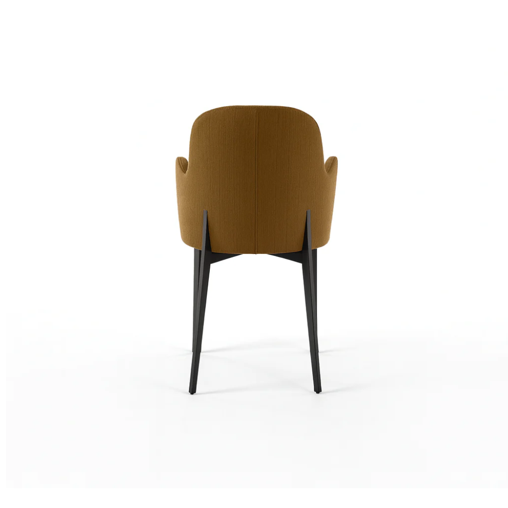 Flow, Set di 4 sedie in tessuto easy-clean Marrone (53.5cm X 62.5cm H. 80cm) | Duzzle