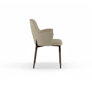 Hug, Set di 4 sedie in tessuto easy-clean Beige (53.5cm X 62.5cm H. 80cm) | Duzzle