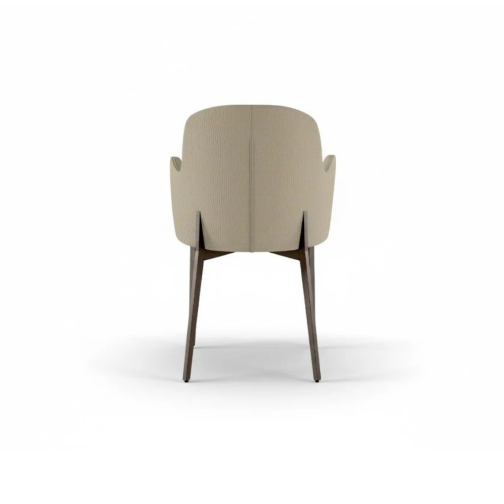 Hug, Set di 4 sedie in tessuto easy-clean Beige (53.5cm X 62.5cm H. 80cm) | Duzzle