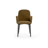 Hug, Set di 4 sedie in tessuto easy-clean Marrone (53.5cm X 62.5cm H. 80cm) | Duzzle