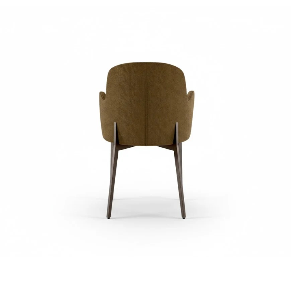 Hug, Set di 4 sedie in tessuto easy-clean Marrone (53.5cm X 62.5cm H. 80cm) | Duzzle