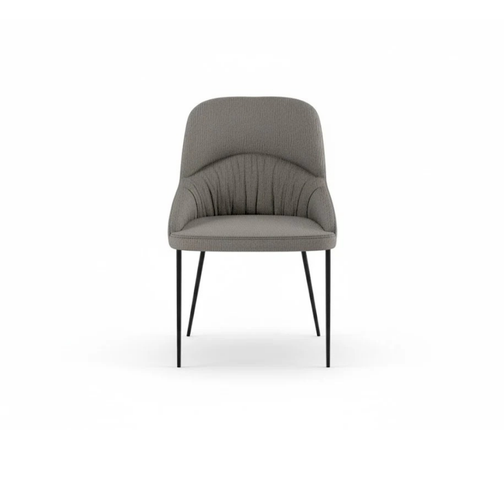 Harmony, Set di 4 sedie in tessuto easy-clean Grigio Chiaro (54cm X 63cm H. 89cm) | Duzzle