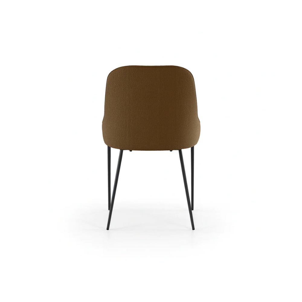 Harmony, Set di 4 sedie in tessuto easy-clean Marrone (54cm X 63cm H. 89cm) | Duzzle