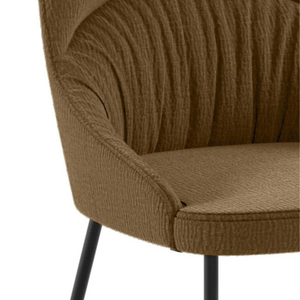 Harmony, Set di 4 sedie in tessuto easy-clean Marrone (54cm X 63cm H. 89cm) | Duzzle