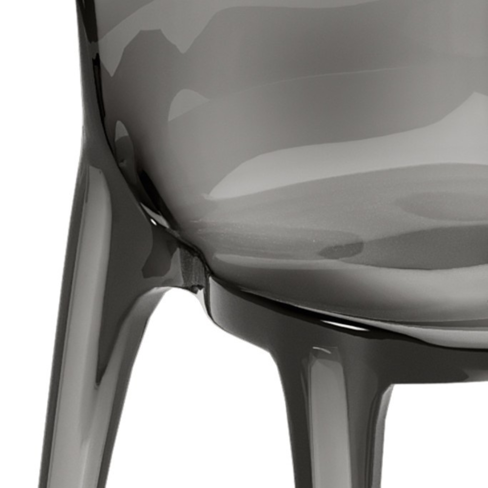 Sparkle, Set di 4 sedie in policarbonato colore Grigio (42.5cm X 53cm H. 82.5cm)| Duzzle