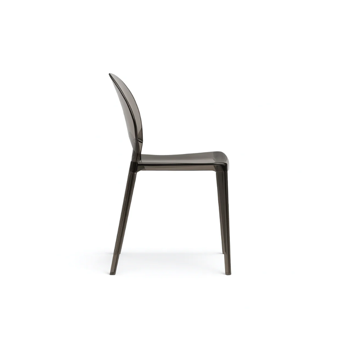 Pop, Set di 4 sedie in policarbonato Grigio    (49.5cm X 53cm H. 84cm)| Duzzle