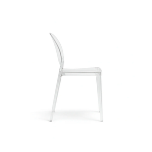 Pop, Set di 4 sedie in policarbonato Trasparente   (49.5cm X 53cm H. 84cm)| Duzzle