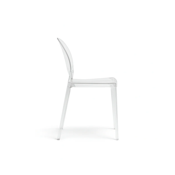 Pop, Set di 4 sedie in policarbonato Trasparente   (49.5cm X 53cm H. 84cm)| Duzzle