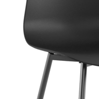 Wave, Set di 4 sedie in polipropilene Nero (50cm X 58cm H. 85cm)| Duzzle