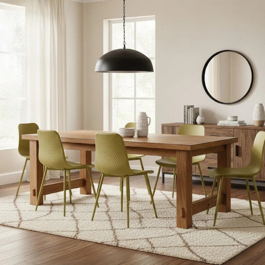 Wave, Set di 4 sedie in polipropilene Giallo (50cm X 58cm H. 85cm)| Duzzle