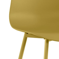 Wave, Set di 4 sedie in polipropilene Giallo (50cm X 58cm H. 85cm)| Duzzle