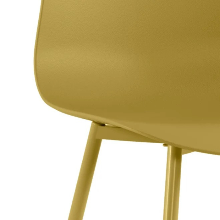 Wave, Set di 4 sedie in polipropilene Giallo (50cm X 58cm H. 85cm)| Duzzle