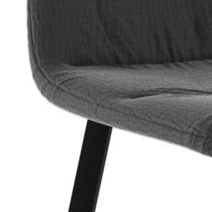 Daisy, Set di 4 sedie in tessuto easy-clean Grigio (46cm X 55cm H. 87.5cm) | Duzzle