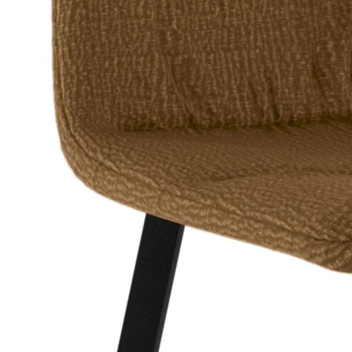 Daisy, Set di 4 sedie in tessuto easy-clean Marrone (46cm X 55cm H. 87.5cm) | Duzzle