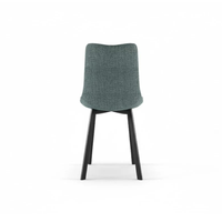 Grace, Set di 4 sedie in tessuto easy-clean Turchese (45cm X 56cm H. 86cm) | Duzzle