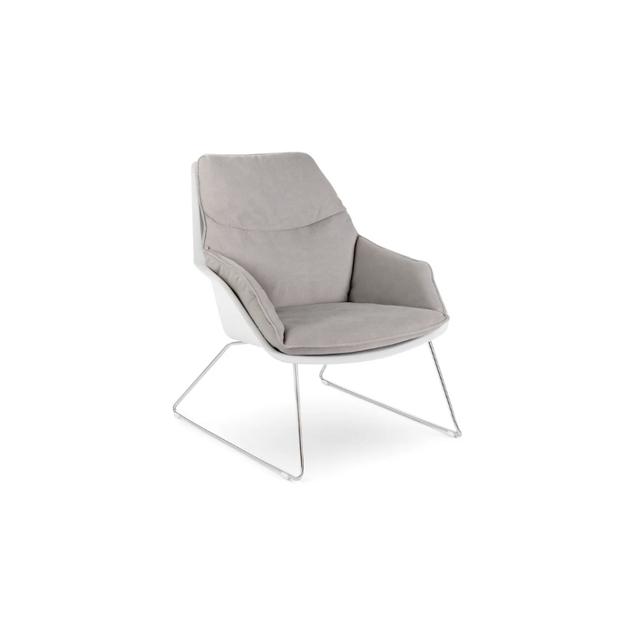 Cocoon, Set di 2 Poltroncine in polipropilene Grigio chiaro (L. P. H. 74 x 85 x 86) | Duzzle