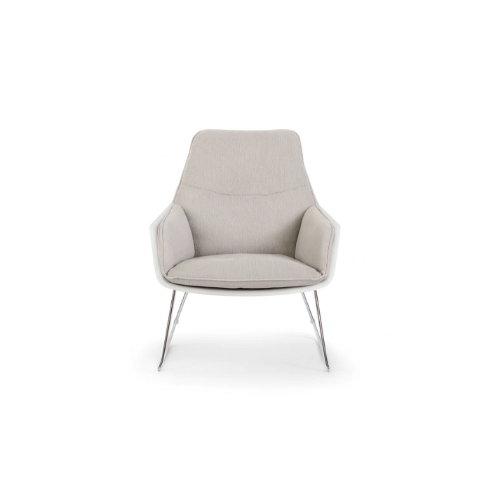 Cocoon, Set di 2 Poltroncine in polipropilene Grigio chiaro (L. P. H. 74 x 85 x 86) | Duzzle