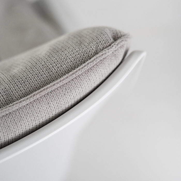 Cocoon, Set di 2 Poltroncine in polipropilene Grigio chiaro (L. P. H. 74 x 85 x 86) | Duzzle