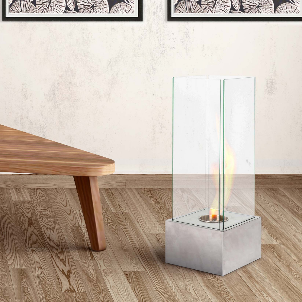Glow, Caminetto al bioetanolo (25cm X 25cm H. 65cm)
