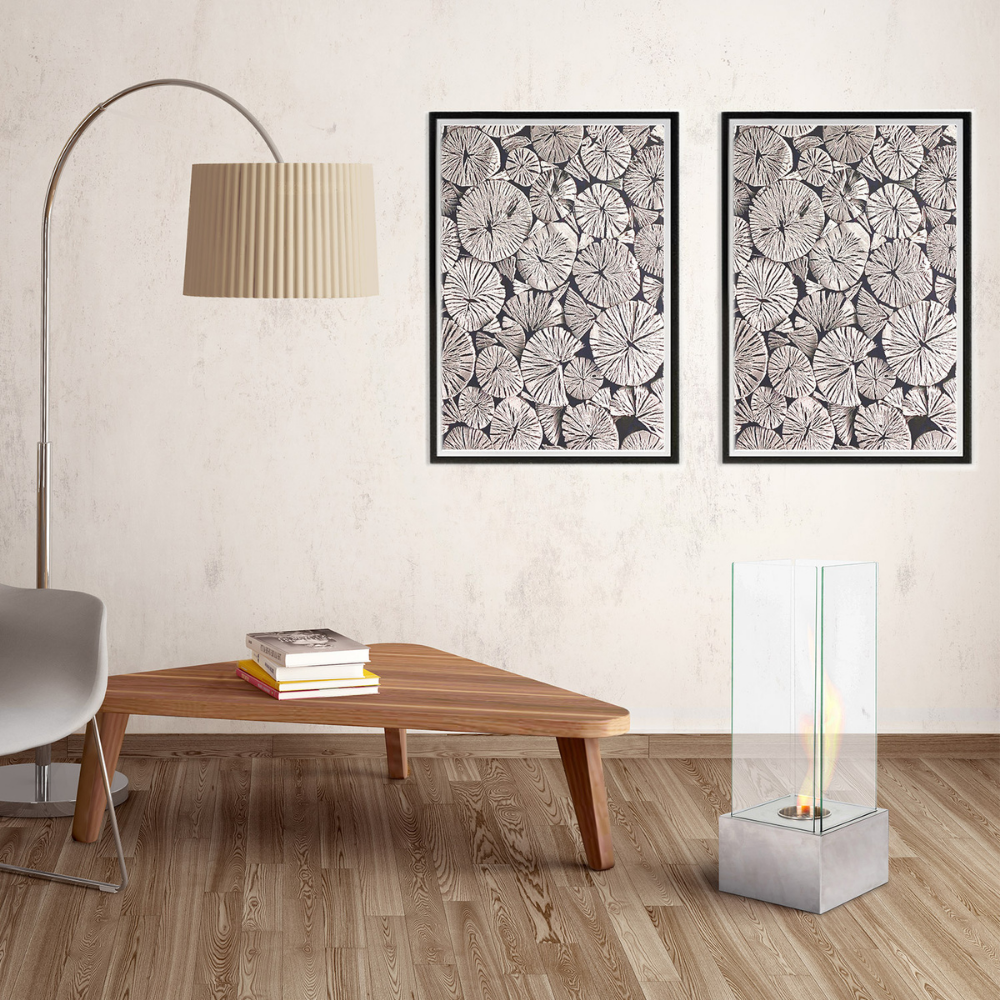 Glow, Caminetto al bioetanolo (25cm X 25cm H. 65cm)