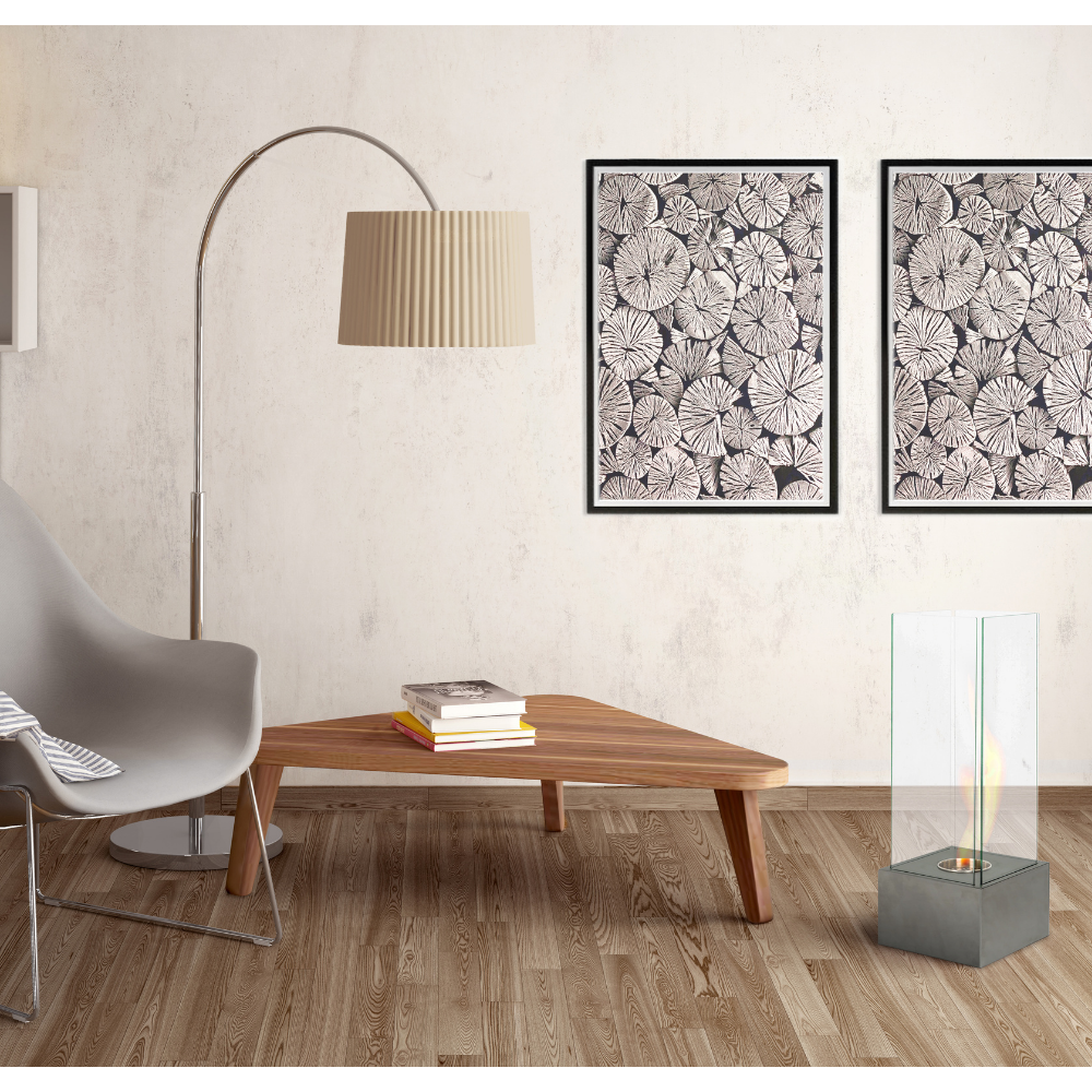 Glow, Caminetto al bioetanolo (25cm X 25cm H. 65cm)